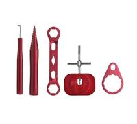 predolo Accessorio per la Riparazione del Mulinello da Pesca, estrattore di Cuscinetti Multifunzione con Cono trapezoidale per la Pesca sul Ghiaccio in Acqua, Rosso