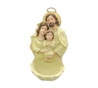 predolo Acquasantiera Sacra Famiglia, Decorazione da Parete cattolica, Regalo per Gesù, e, Statua sopra Una Ciotola per Cristo, libreria, Giallo