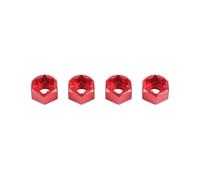 predolo Adattatore in Lega di Alluminio Convertitore Mozzo Ruota Esagonale CNC Compatibile Auto RC Adatto per Modellismo Sostituzione Parti, Rosso