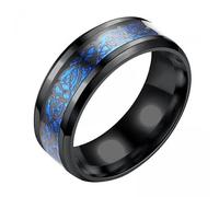 predolo Anello Da Uomo in Acciaio Inossidabile con Misterioso E Sofisticato Motivo a Drago, Gioiello Europeo Da Uomo per Fidanzato, Marito, Sposo, Re