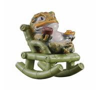 predolo Animale da Tè Cambia Colore Design Creativo Statuetta di Rospo Portafortuna per Collezionisti, Scrivania, Verde