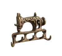 predolo Appendiabiti con più Ganci Vintage | Gancio a Forma di Macchina da Cucire, Resistente, per Stanza Del Cucito, Laboratorio, Ingresso, Sarti, Oro