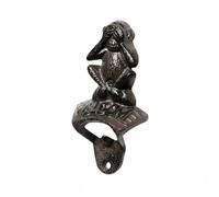 predolo Apribottiglie da Parete Gufo Robusto Apribottiglie Gufo in Ghisa Riutilizzabile Oggetto Decorativo per Bar, Ristorante, 8622 Monkey See No