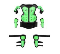 predolo Armatura Protettiva Bambini Set Guardie Bambino Corpetto Ginocchiere Gomitiere con Imbottitura in Schiuma Fodera Morbida , Verde , Taglia Unica Adatta Per 7-12 Anni