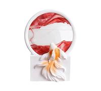 predolo Arte con Sabbia, Paesaggio di Sabbia, Ornamento dinamico con Movimento Liquido, Immagine di Sabbia in Movimento, Dipinto per librerie, Rosso