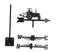 predolo Banderuola segna in Metallo, indicatore di direzione del, Realizzata a Mano, Nera, da Montare sul Tetto del Trattore, per la Decorazione