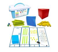 predolo Blocchi Base Dieci con Lavagna Colorato | Scrivibile, Blocchi Base Dieci, Tattile, Materiale Didattico, per Scuola Infanzia, Casa, Insegnanti, Bambini, Custodia Plastica Set