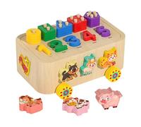 predolo Blocchi da costruzione, auto a forma di animale, giocattolo educativo per bambini, apprendimento precoce, maschietti e femminucce, sviluppo della