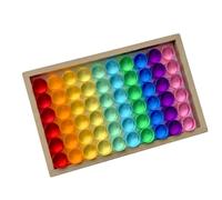 predolo Blocchi da Costruzione per Bambini Set Dischi Cilindrici Impilabili Giocattolo STEM Legno E Acrilico con Inserti Luminosi per Costruzioni E