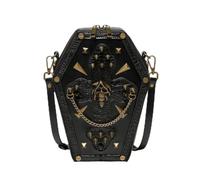 predolo Borsa a Forma di Bara Strutturata | Gotico, Borsa Gotica con Teschio, Leggero, per Festival, nti Dello Stile Alternativo
