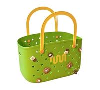 predolo Borsa da spiaggia con fori, elegante borsa da viaggio, cestino portaoggetti multifunzionale, Verde