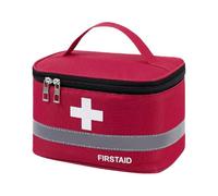 predolo Borsa per il, professionale, compatta con maniglia, borsa medica, custodia di emergenza per casa, palestra, viaggio, auto, M Red