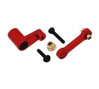 predolo Braccio Servo RC per Auto 28T, Accessorio Professionale, Resistente, Facile da Installare, Asta di Sterzo Robusta in Alluminio per 1/24 244016, Rosso
