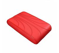 predolo Bracciolo Auto Cuscino Poggiabraccio Console Centrale Copertura Pad Supporto Ergonomico in Pelle Nappa con Schiuma Memory per Maggior Comfort Adatto, Rosso Passione