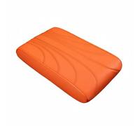 predolo Bracciolo Auto Cuscino Poggiabraccio Console Centrale Copertura Pad Supporto Ergonomico in Pelle Nappa con Schiuma Memory per Maggior Comfort Adatto, Arancione Vivace