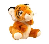 predolo Burattino a Mano a Forma di Animale, Tigre di Peluche per Il Gioco Interattivo, Animale di Peluche Snodabile per Bambini, Marrone