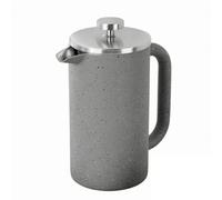 predolo Caffettiera a Stantuffo 1000 Ml a Doppia Parete Caffettiera a Stantuffo Termico Pressa Francese per Campeggio, Ufficio, Grigio