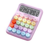 predolo Calcolatrice portatile compatta, accessorio per display, pulsante meccanico per ufficio, contabilità, finanza, scuola, affari, Viola