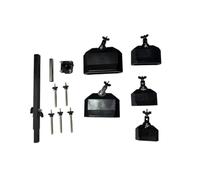 predolo Campane da Mucca su Supporto Multitonale Set di Campane da Mucca Portatile Blocco di Legno Percussivo per Musicisti, Nero, Campanaccio 4 5 6 7 8 + Supporto Combinato Per 5 Campanacci