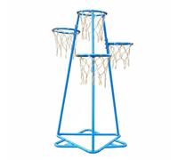 predolo Canestro Multiplo Multicolore Canestro Bambini Sicuro Ed Cerchio Basket Rete per Asilo, Scuola Della'infanzia, Esterno, Azzurro Cielo
