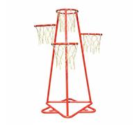 predolo Canestro Multiplo Multicolore Canestro Bambini Sicuro Ed Cerchio Basket Rete per Asilo, Scuola Della'infanzia, Esterno, Rosso Grande