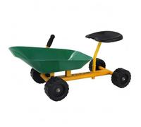 predolo Carriola Sabbia a Tubi Carrello Sedile Vasca Plastica Gioco per Esterno, Verde