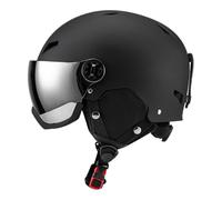 predolo Casco da Snowboard Casco da con Occhiali Copricapo con Occhiali da Copriorecchie Caldo Antiurto Antivento Casco da Neve Casco da, XL Nero