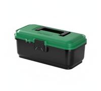 predolo Cassetta Attrezzi Portatile Chiusura di Valigetta Attrezzi Portatile Impilabile Cassetta Portautensili in Plastica per Professionisti, Auto, S, Nero Verde+Blocco