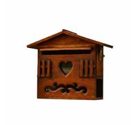 predolo Cassetta Postale in Legno Stile Rustico Cassetta Postale Decorativa in Legno Ampia Capacità Arredo Esterno per Ufficio