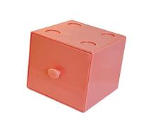 predolo Cassettiera da scrivania impilabile, portagioielli, contenitore per oggetti vari, porta, scrivania, fai da te per la casa, corridoio, ROSA