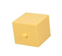 predolo Cassettiera da scrivania impilabile, portagioielli, contenitore per oggetti vari, porta, scrivania, fai da te per la casa, corridoio, GIALLO
