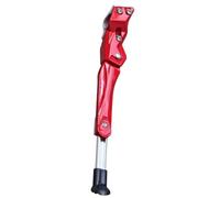 predolo Cavalletto Laterale Regolabile per Bicicletta in Lega di Alluminio con 2 Morsetti, Resistente all'Usura e Robusto, per Ruote da 24", Rosso