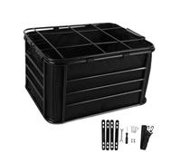 predolo Cestino Posteriore per Bicicletta, Cestino portaoggetti Resistente e Versatile, Organizer per Oggetti Vari, Portapacchi per Shopping, Sport, Donna, con Borsa Foderata