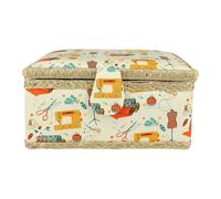 predolo Cesto portaoggetti portatile da cucito, multiuso, compatto, per viaggi e uso domestico, con vassoio rimovibile, 19x13x10 cm, Style B