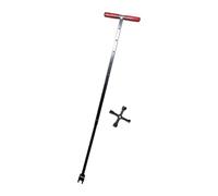 predolo Chiave per contatore dell'acqua, chiave multiuso a 4 vie, versatile strumento di chiusura dell'acqua da giardino, maniglia a T per rubinetti, Telescopico Rosso