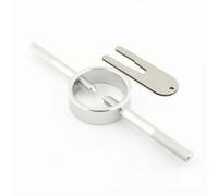 predolo Compressore a Molla per Forcella Manuale Manopole Zigrinate Antiscivolo, Compressore Molle Forcella, Regolabile, per Officina, Meccanici, Argento