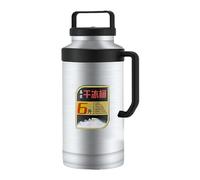predolo Contenitori per ghiaccio secco Secchio per stoccaggio ghiaccio secco Bottiglia d'acqua termica Pot per ristoranti, Argento 6L
