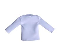 predolo Costume da Bambola con Camicia a Maniche Lunghe 1/12, Piccolo Top Casual di Base Fatto a Mano per Action Figure da 6 Pollici, Vestiti da Vestire, Bianco
