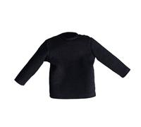 predolo Costume da Bambola con Camicia a Maniche Lunghe 1/12, Piccolo Top Casual di Base Fatto a Mano per Action Figure da 6 Pollici, Vestiti da Vestire, Nero