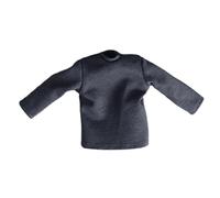 predolo Costume da Bambola con Camicia a Maniche Lunghe 1/12, Piccolo Top Casual di Base Fatto a Mano per Action Figure da 6 Pollici, Vestiti da Vestire, Grigio