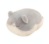 predolo Cuscino Peluche a Forma di Gatto Carino Peluche Gatto Morbido Espressioni Carine Cuscino Micio Paffuto per Amanti Dei Gatti, Ragazze, Gatto Bianco+Grigio
