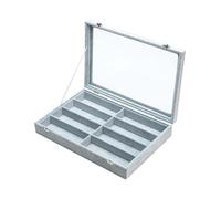 predolo Custodia per occhiali da Custodia per occhiali da sole 8 griglie Robusto vassoio per da sole alla moda per gioielli Collane Scrivania Armadio, Grigio