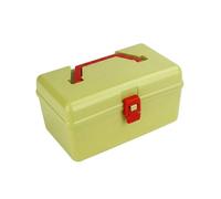 predolo Custodia per Ripostiglio Scatola Organizer Contenitore Valigetta Portaoggetti con Manico Comodo in PP Durevole con di Blocco Adatta per Cancelleria Elettronica Bricolage, Verde Erba