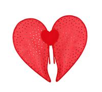 predolo d'Amore di 53x50 cm da Fata per Travestimenti di Carnevale e Feste Cosplay, Rosso