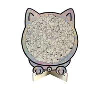 predolo Decorativo in Legno a Forma di Gatto, coordinazione Occhio-Mano, Leggero e Portatile, Regalo di Compleanno, Style F