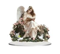 predolo Decorazione a Forma di Angelo fatato in Acrilico, Ornamento da Tavolo, Attraente Cartello Piatto 2D con Base per mensola del Soggiorno, Decorazione
