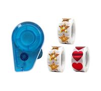 predolo Distributore Manuale di Adesivi per per Bambini. per Distribuire Il Materiale Didattico per Insegnanti con 3 Rotoli di Adesivi per La, Blu