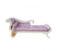 predolo Dormeuse in 1:12 Fatto a Mano Chaise Longue in Miniatura Design Vintage Accessorio Casa Delle Bambole per Collezionisti, Diorama, Viola