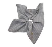 predolo Elastico per capelli a righe, elegante e morbido, grande, per pendolari, appuntamenti, viaggi, Grigio Chiaro