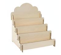 predolo Espositore in Legno a più Livelli Struttura Robusta Espositore a 4 Livelli Design Elegante Portacartoline da Scrivania per Negozio, Piccolo, Modello B